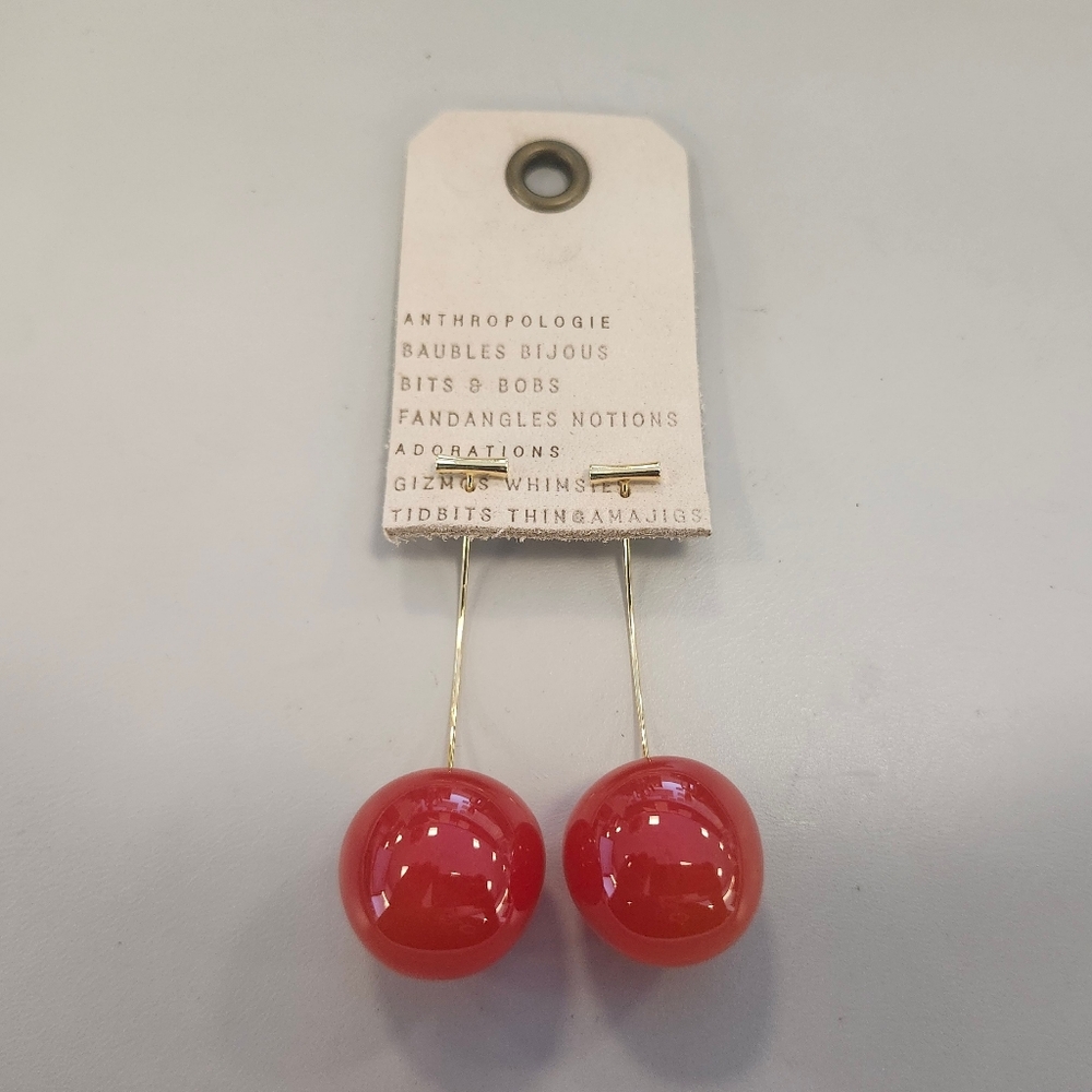 NWT Anthropologie Cherry Drop Earrings